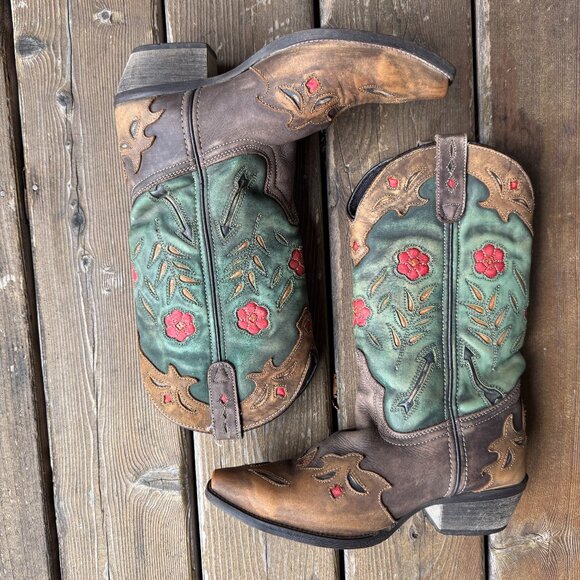 Laredo 52138 Miss Kate Snip Toe Western Leather Boot Multi Color - Women's 8 - Picture 3 of 13